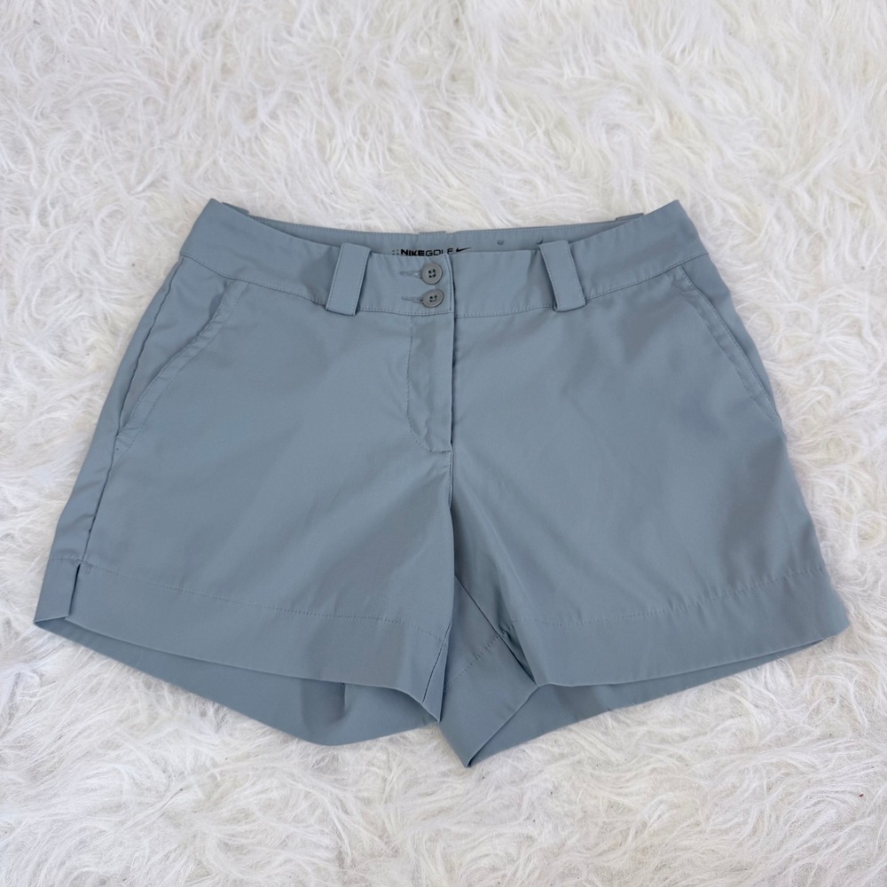 Nike Golf Tour Performance Dri-FIT Shorts Gray Blue Women Size 2 Athletic